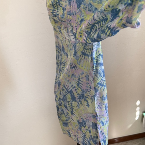 Ruby Rd. Blue and Yellow Button Down Shirt - Picture 6 of 8